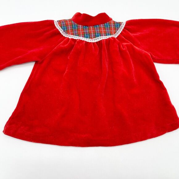 VTG Carters Toddler Size 4T Christmas Top Velour Holiday‎ Made IN USA Festive - Picture 5 of 8